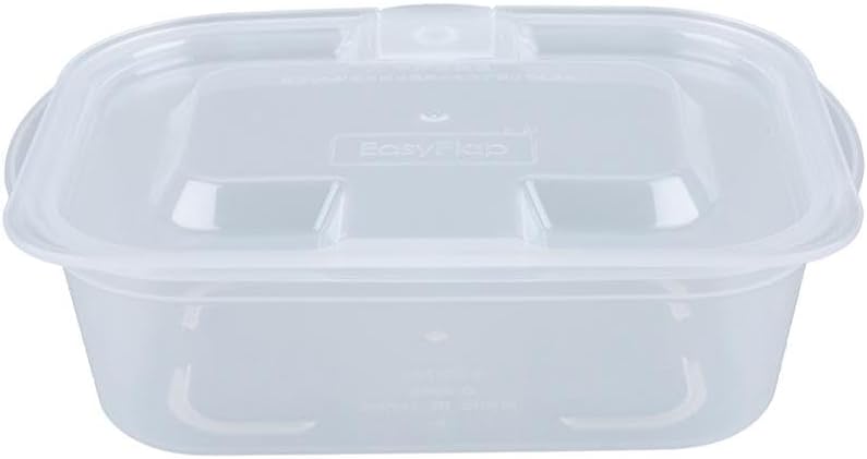 Daiso Easy Flap Container Set | White | 2 Pieces | 430ml Food Storage Containers for Kitchen Organization - Image 3